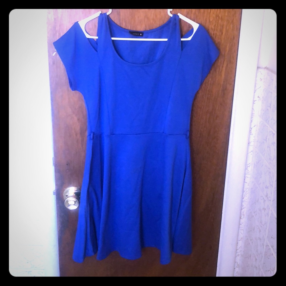 Bright Blue Skater-Style Dress